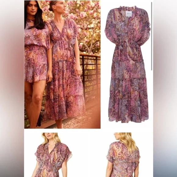 Misa LA llya floral printed maxi dress size small - Picture 6 of 6